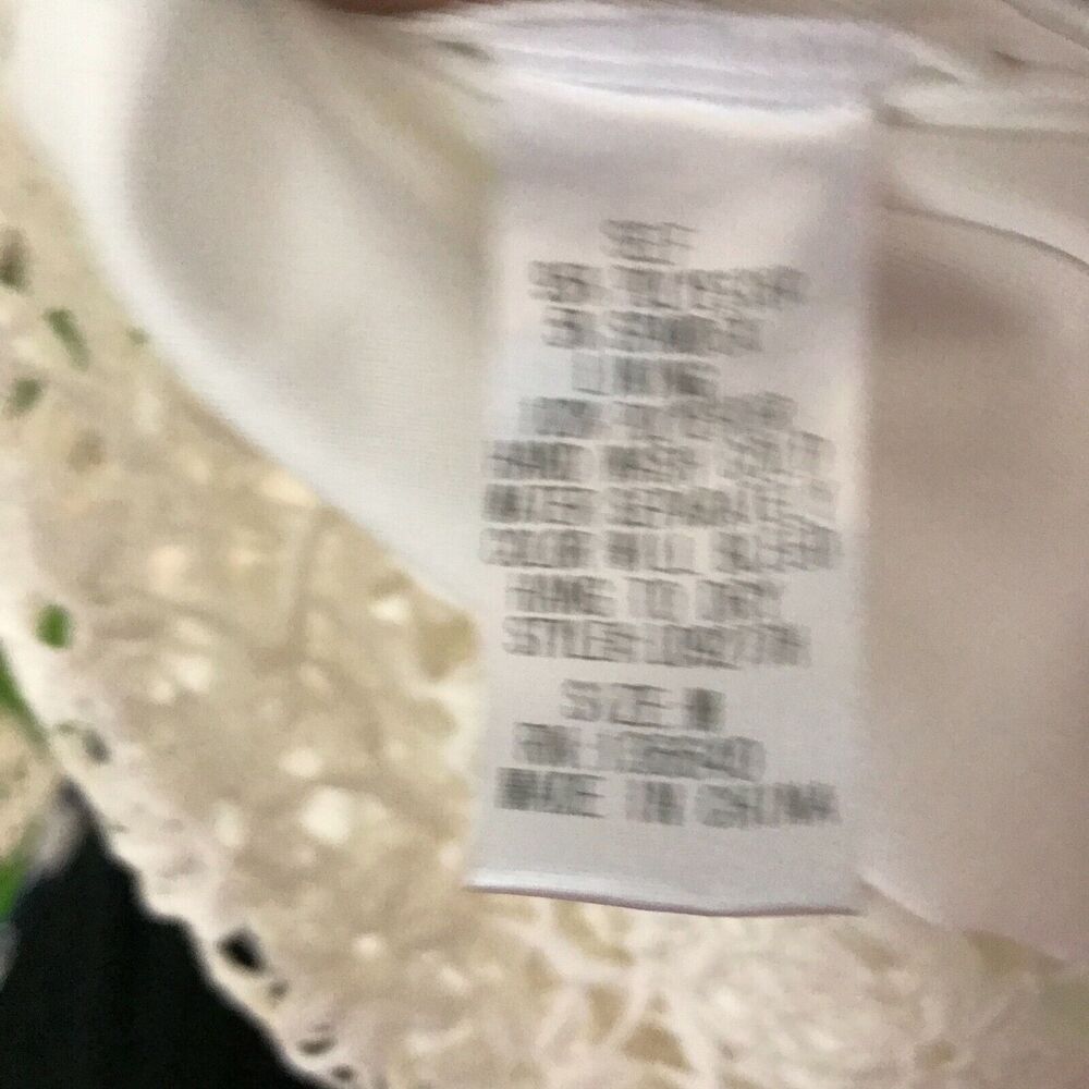 NWT L'Atiste By Amy Dress Womens Sz M White Lace Long Sleeve‎ Sheer Sheath - Picture 9 of 11